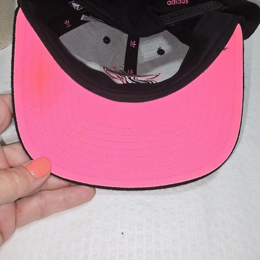 Adidas Black and Pink Cap Basketball Womens